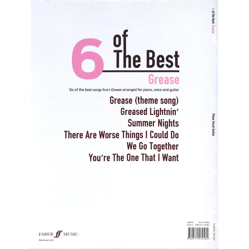Notenbild für ISBN 0-571-53258-6 - 6 OF THE BEST - GREASE