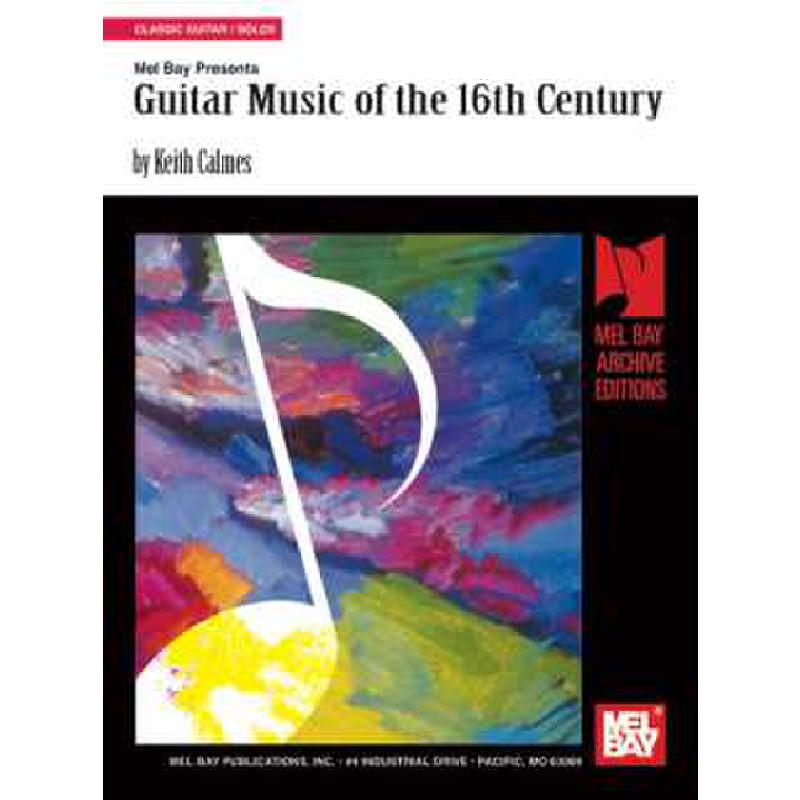 Titelbild für MB 95375 - GUITAR MUSIC OF THE 16TH CENTURY