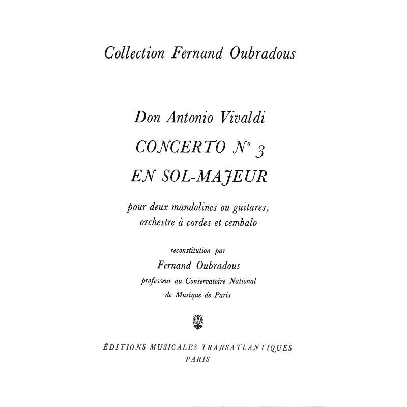 Titelbild für ETR 478 - Concerto 3 G-Dur