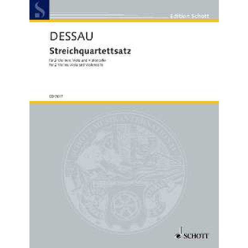 Titelbild für ED 9617 - QUARTETTSATZ