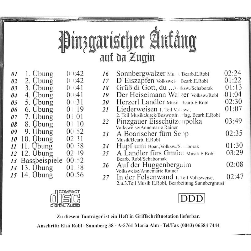Notenbild für ROBL 300-CD - PINZGARISCHER ANFANG AUF DA ZUGIN