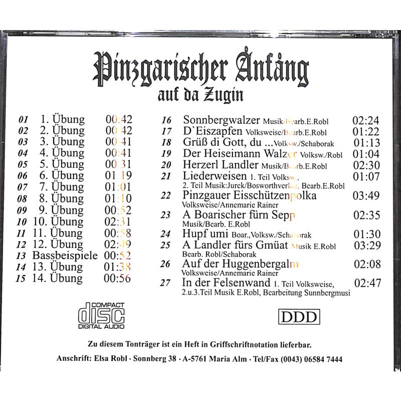 Notenbild für ROBL 400-CD - PINZGARISCHER ANFANG AUF DA ZUGIN