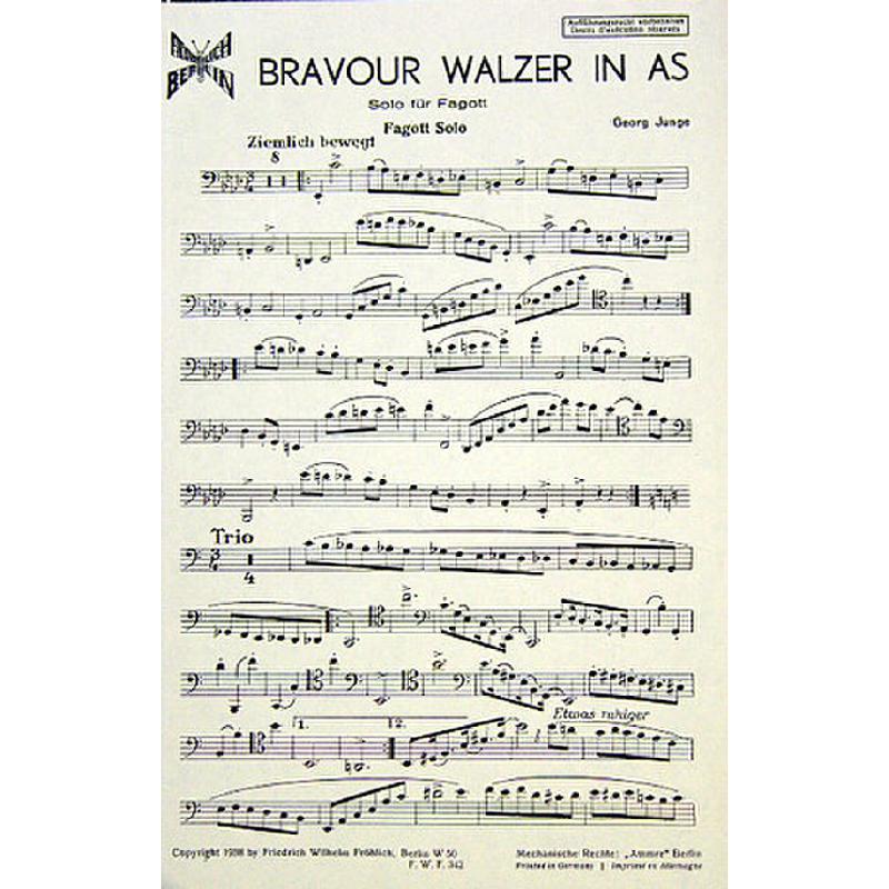 Titelbild für FWF 342 - BRAVOUR WALZER IN AS