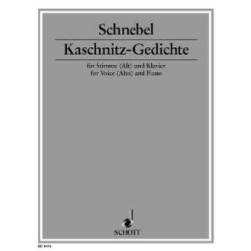 Titelbild für ED 8416 - KASCHNITZ GEDICHTE