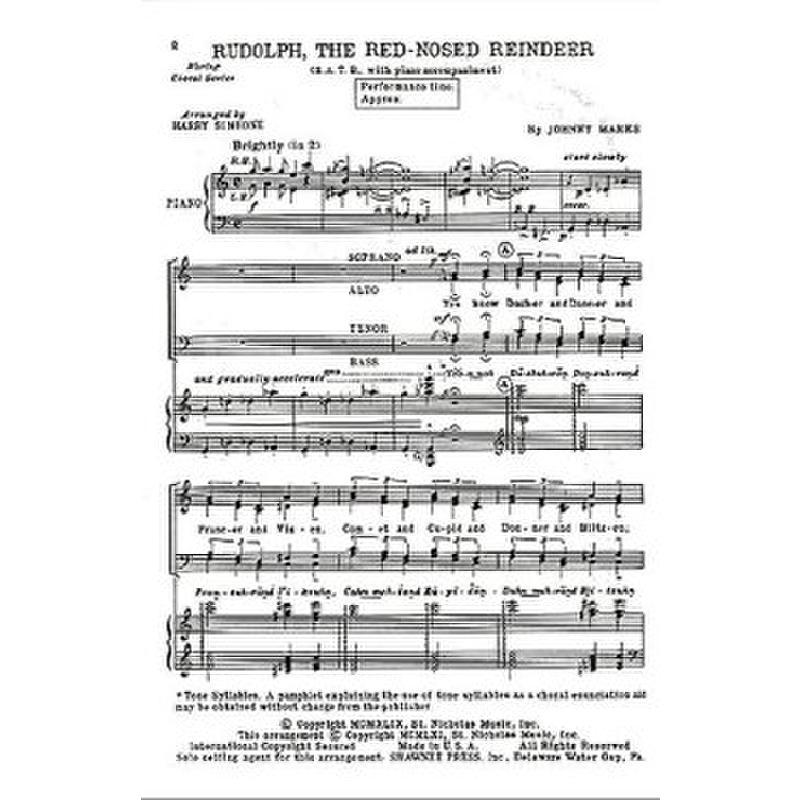Titelbild für SHAWNEE -A0622 - RUDOLPH THE RED NOSED REINDEER