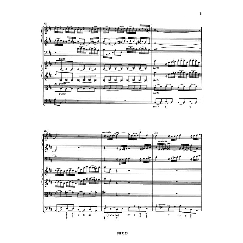 Notenbild für FH 3125 - KONZERT D-DUR NACH BWV 42/66