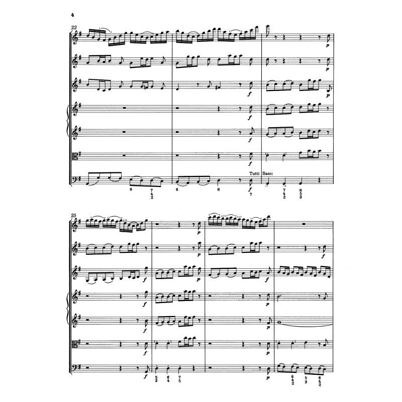 Notenbild für FH 3126 - KONZERT G-DUR NACH BWV 99/125/115