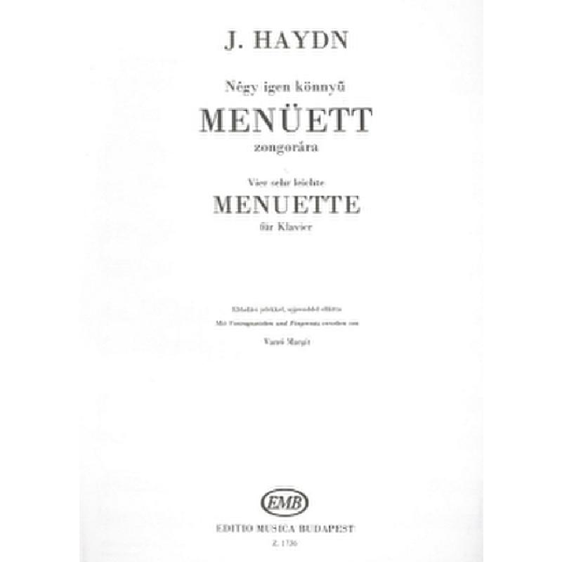 Titelbild für EMB 1736 - 4 SEHR LEICHTE MENUETTE