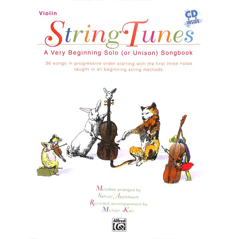 Titelbild für EL 03984CD - STRING TUNES - A VERY BEGINNING SOLO OR UNISONO SONGBOOK