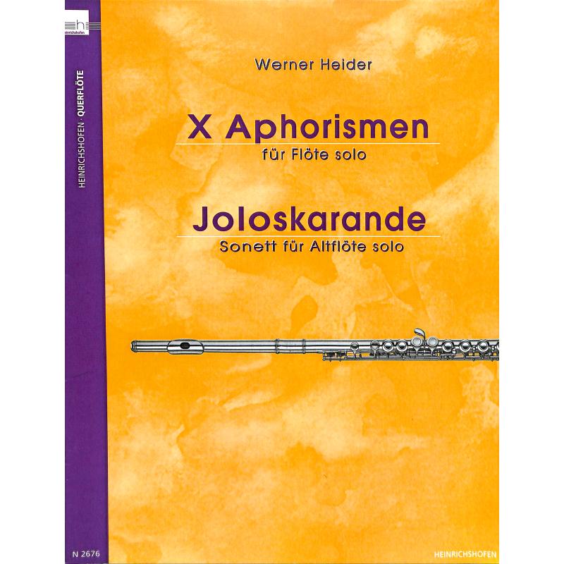 Titelbild für N 2676 - X APHORISMEN + JOLOSKARANDE SONETT