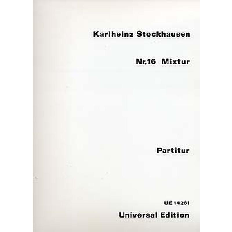 Titelbild für UE 14261 - MIXTUR - WERK NR 16