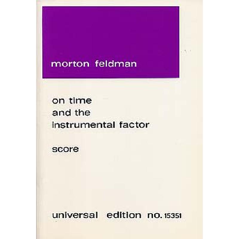 Titelbild für UE 15351 - ON TIME AND THE INSTRUMENTAL FACTOR