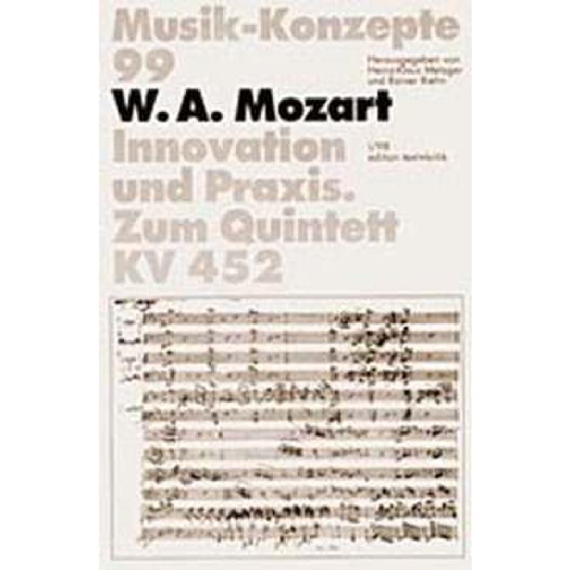 Titelbild für 978-3-88377-578-4 - MUSIK KONZEPTE 99 - WOLFGANG AMADEUS MOZART