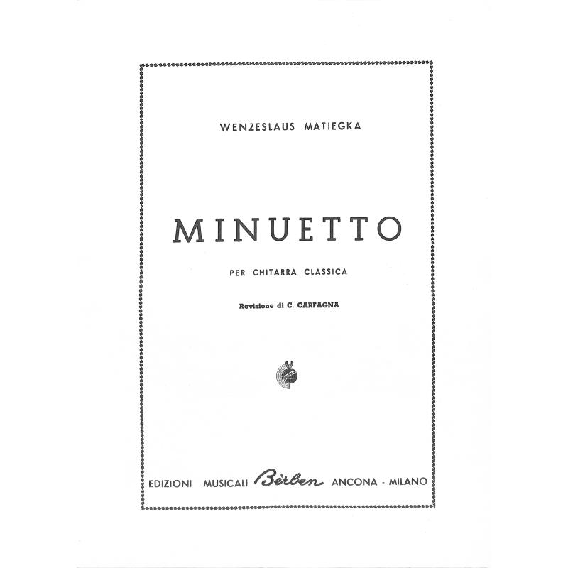 Titelbild für BE 1488 - MINUETTO (CARFAGNA)
