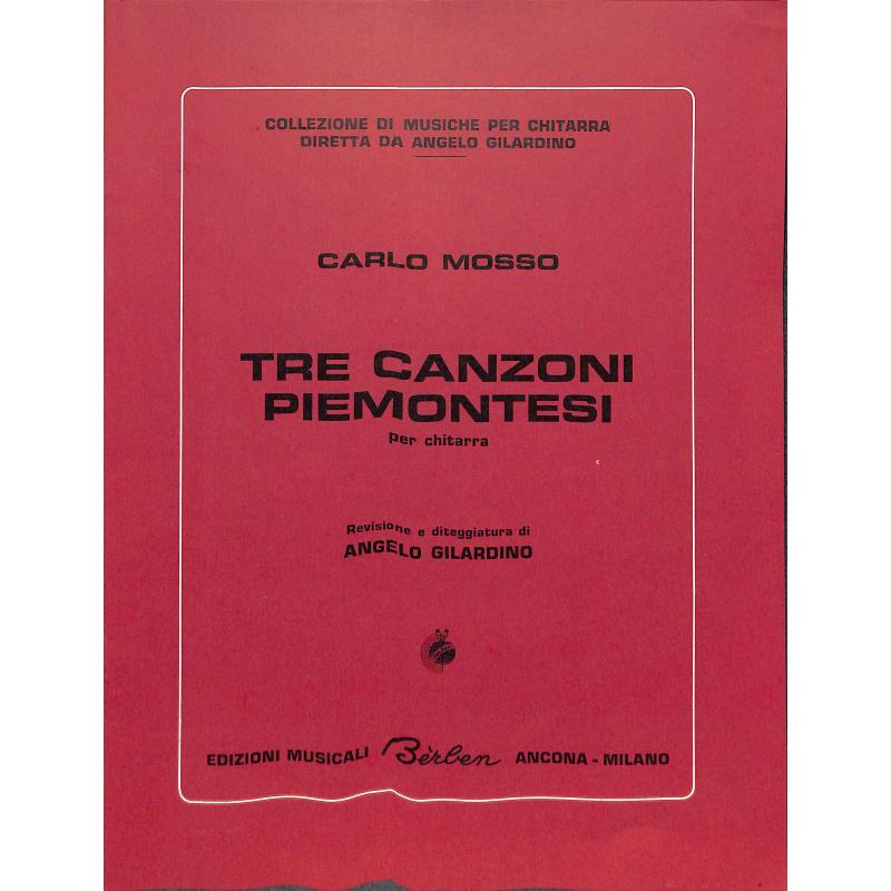 Titelbild für BE 2128 - 3 CANZONI PIEMONTESI