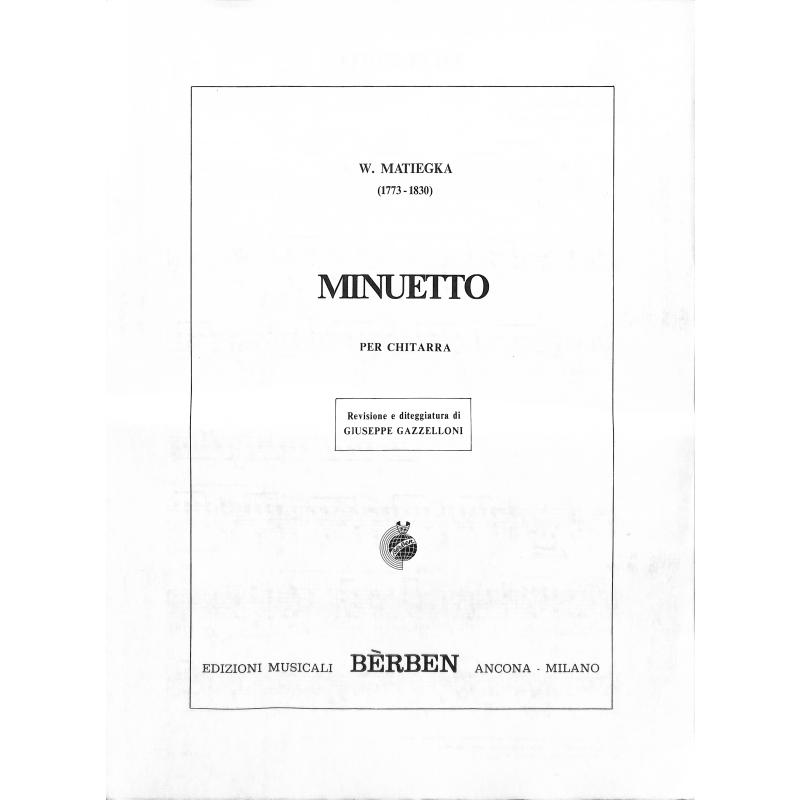 Titelbild für BE 2137 - MINUETTO (GAZZELLONI)