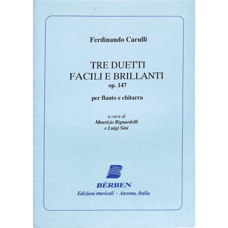 Titelbild für BE 4034 - 3 DUETTI FACILI E BRILLANTI OP 147