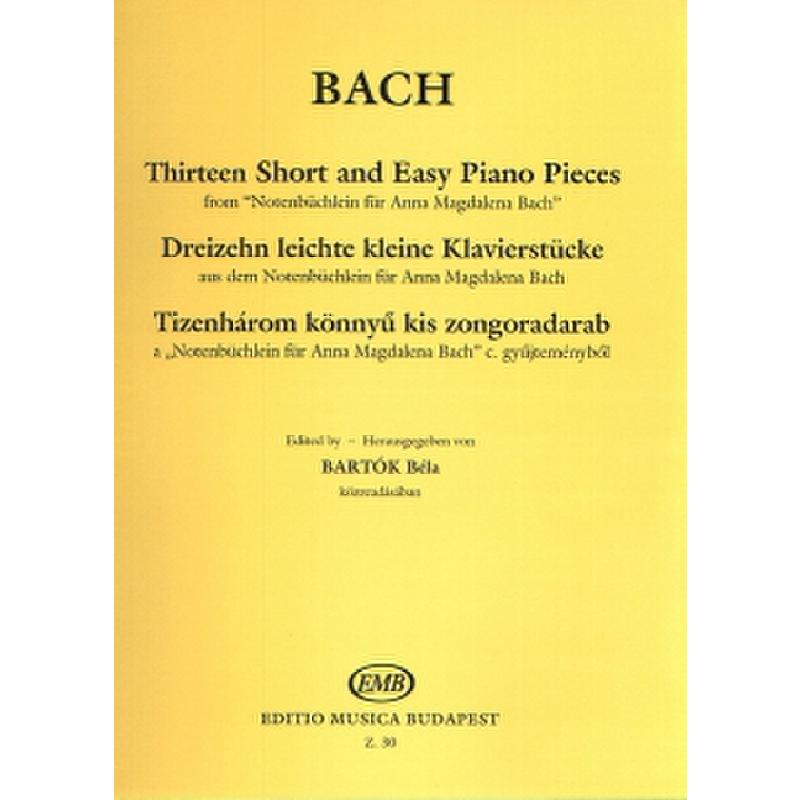 Titelbild für EMB 30 - 13 LEICHTE KLAVIERSTUECKE AUS DEM
