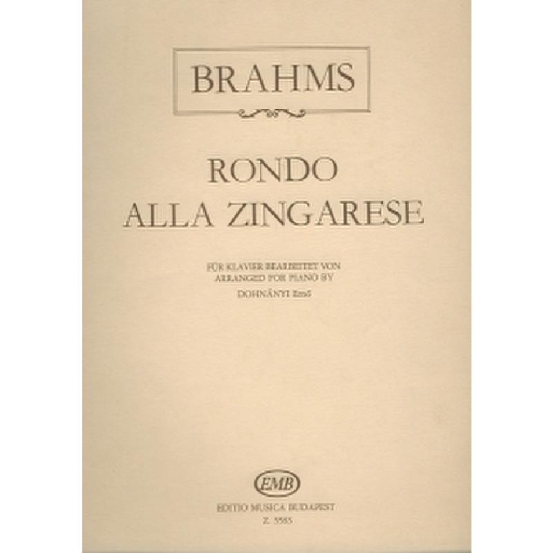 Titelbild für EMB 3583 - RONDO ALLA ZINGARESE