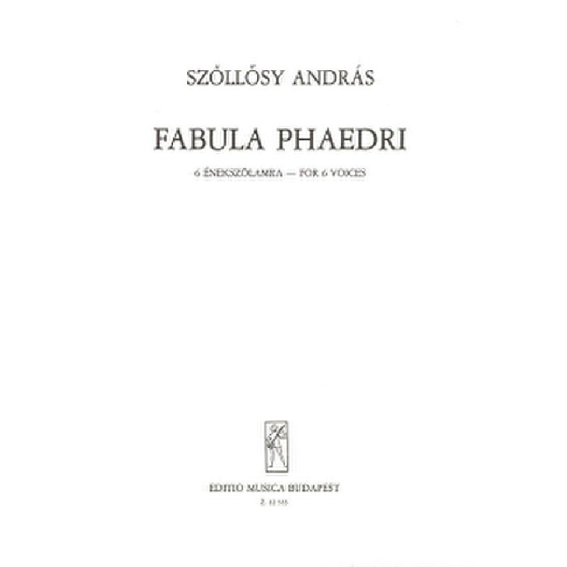 Titelbild für EMB 12553 - FABULA PHAEDRI