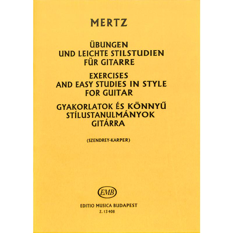 Titelbild für EMB 13408 - UEBUNGEN UND LEICHTE STILSTUDIEN