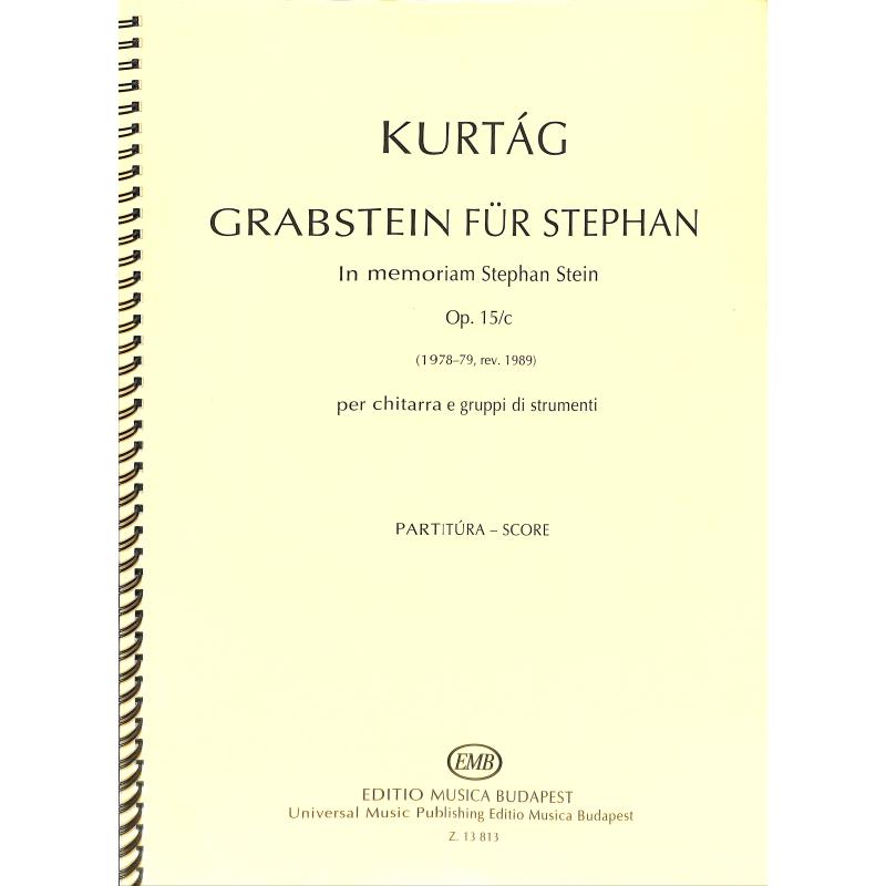 Titelbild für EMB 13813 - GRABSTEIN FUER STEFAN OP 15C