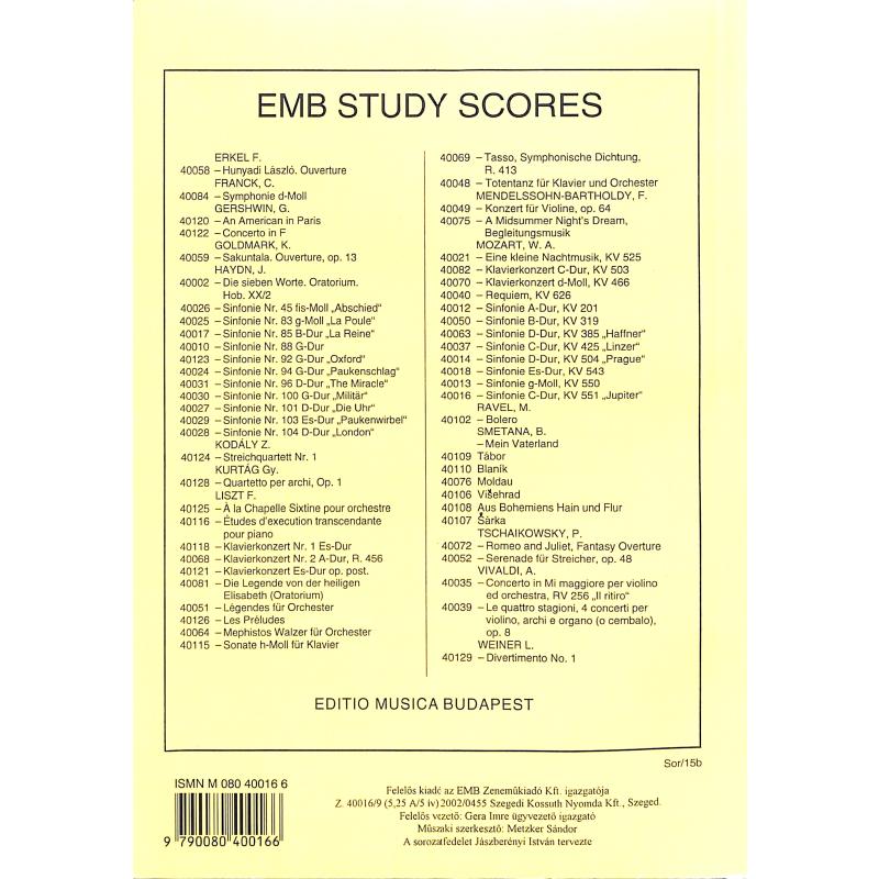 Notenbild für EMB 40016 - SINFONIE 41 C-DUR KV 551 (JUPITER)