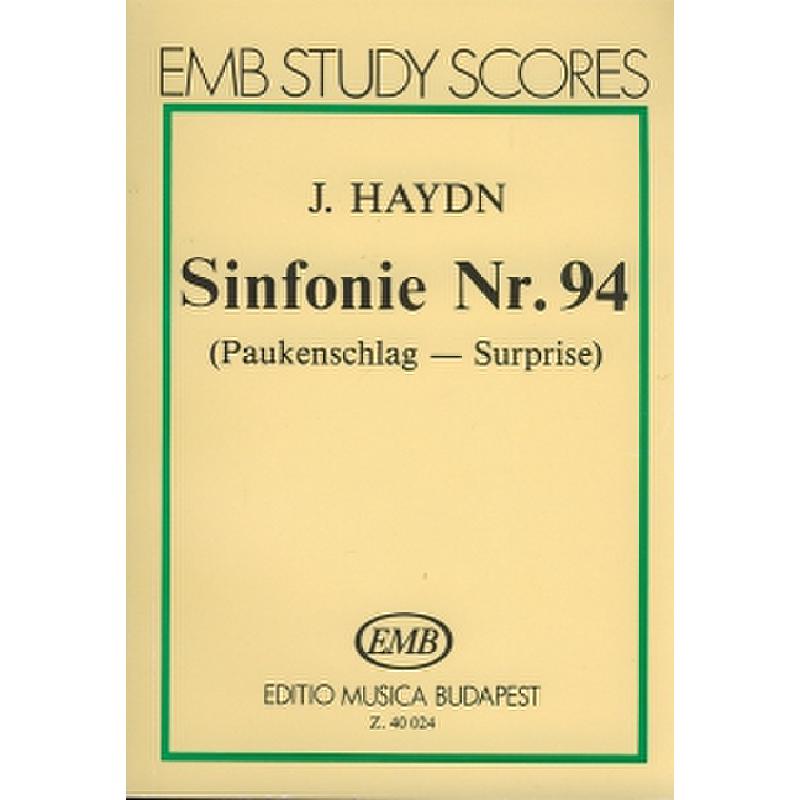 Titelbild für EMB 40024 - SINFONIE 94 G-DUR HOB 1/94 (PAUKENSCHLAG)