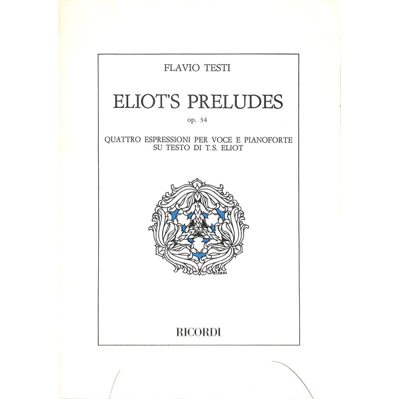 Titelbild für NR 132735 - ELIOT'S PRELUDES OP 34