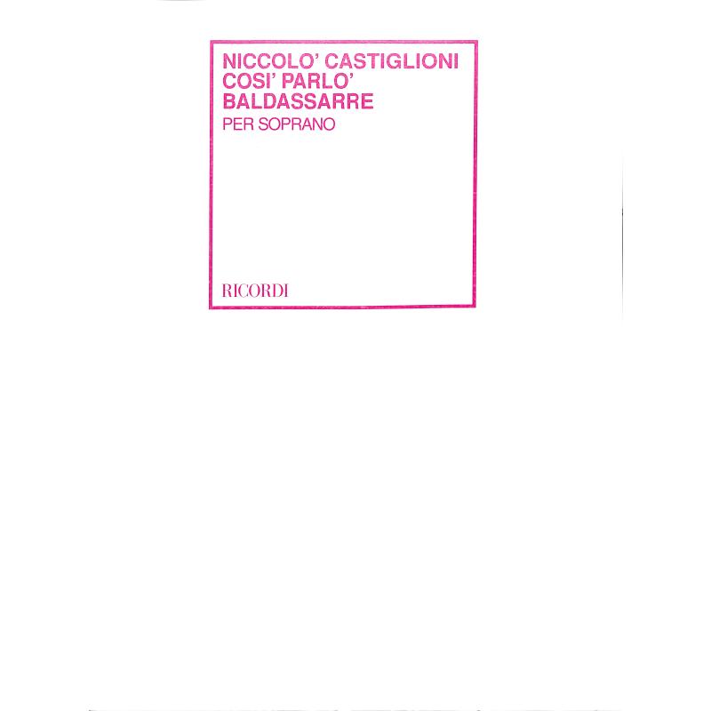 Titelbild für NR 133137 - COSI PARLO BALDASSARE