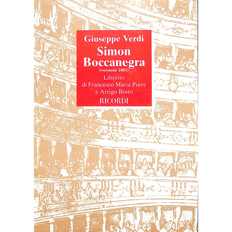 Titelbild für LB 137794 - SIMON BOCCANEGRA (FASSUNG 1881