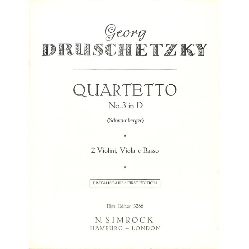 Titelbild für EE 3286 - QUARTETT 3 IN D