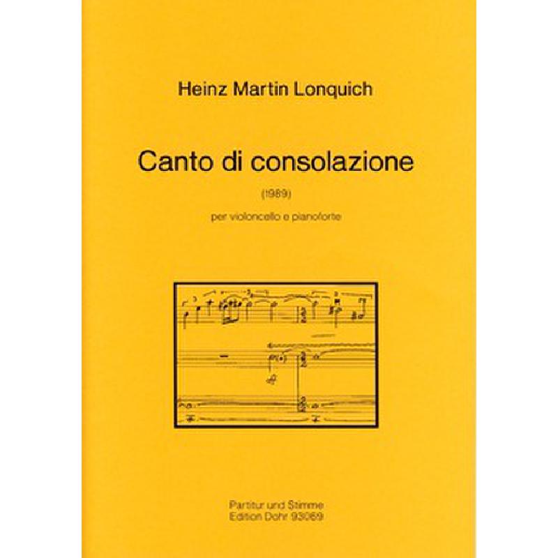Titelbild für DOHR 93069 - CANTO DI CONSOLAZIONE
