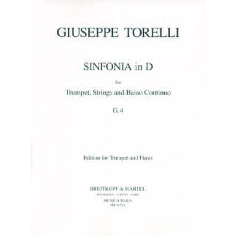 Titelbild für MR 1672A - SINFONIA IN D (G 4) - TRP STR BC