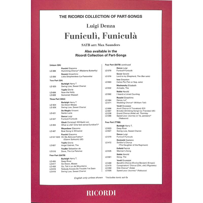 Titelbild für LD 379 - FUNICULI FUNICULA