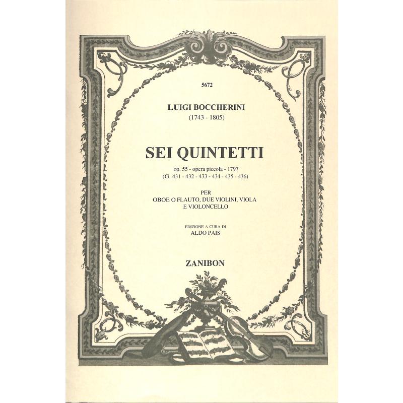 Titelbild für GZ 5672 - 6 Quintetti op 55
