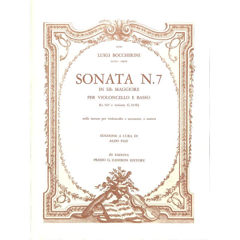 Titelbild für GZ 6196 - Sonate 7 B-Dur