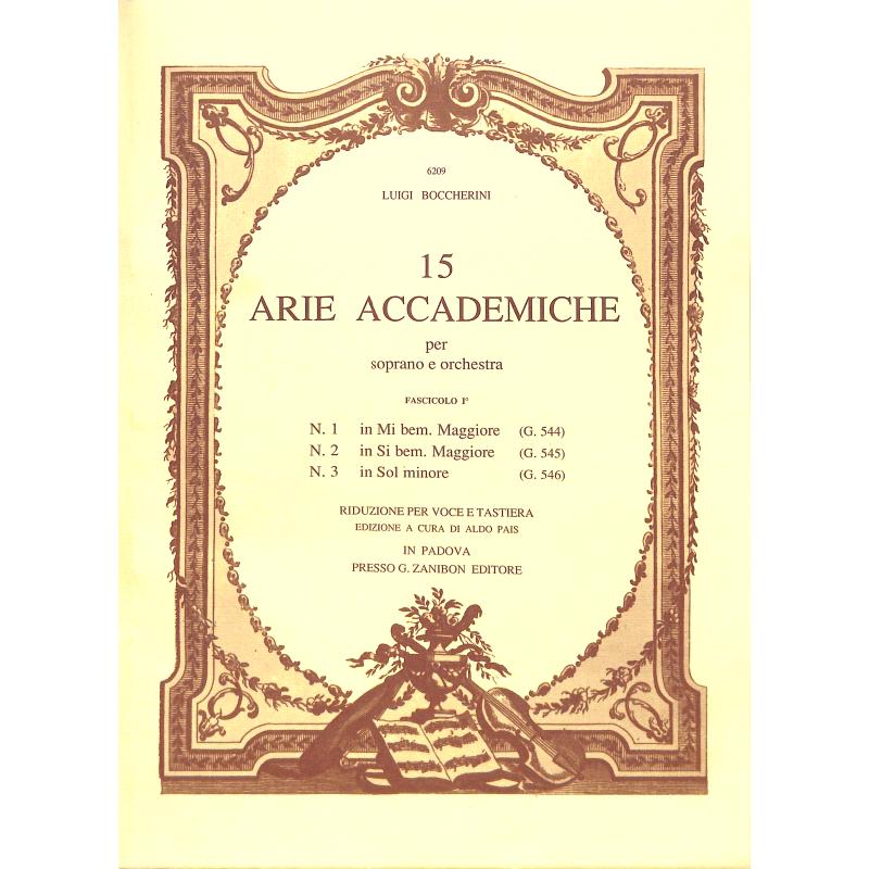 Titelbild für GZ 6209 - Arie accademica 1