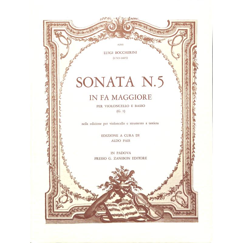 Titelbild für GZ 6261 - Sonate 5 F-Dur