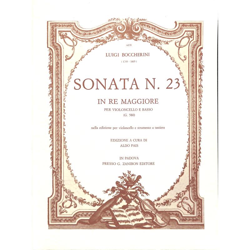 Titelbild für GZ 6278 - Sonate 23 D-Dur