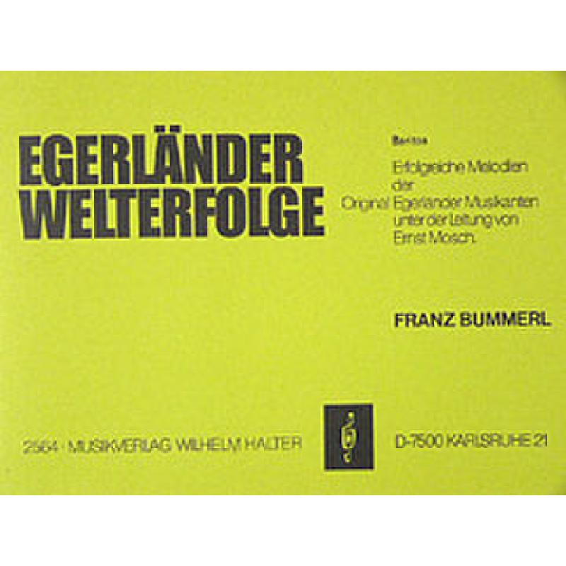 Titelbild für HAL 2564-BARC - EGERLAENDER WELTERFOLGE