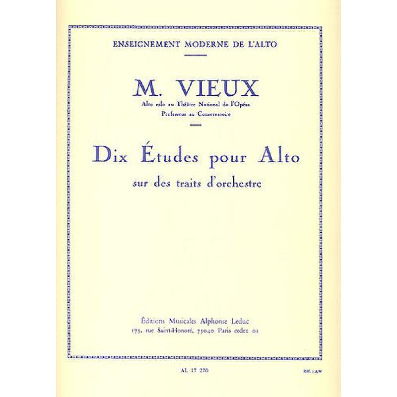 Titelbild für AL 17270 - 10 ETUDES SUR DES TRAITS D'ORCHESTRE