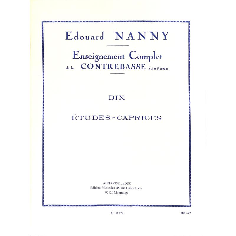 Titelbild für AL 17928 - 10 ETUDES CAPRICES