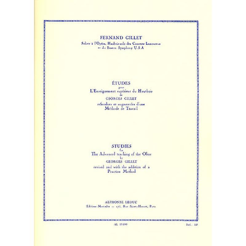 Titelbild für AL 19499 - ETUDES POUR L'ENSEIGNEMENT SUPERIEUR