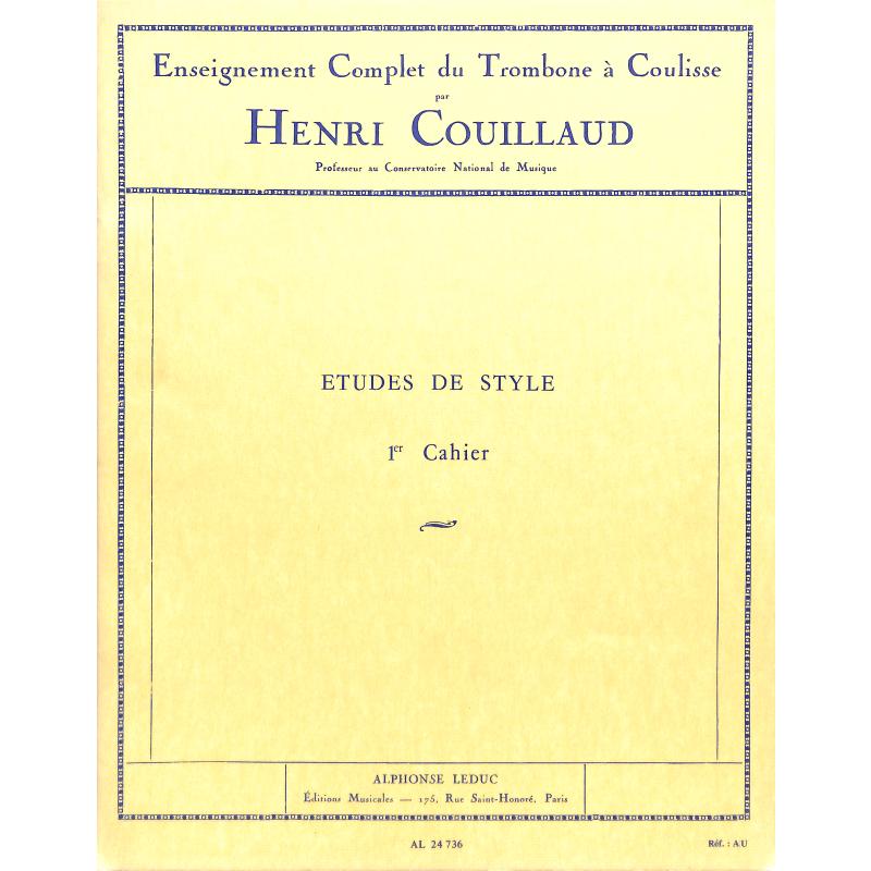Titelbild für AL 24736 - ETUDES DE STYLE 1