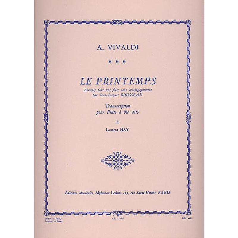 Titelbild für AL 27046 - LE PRINTEMPS