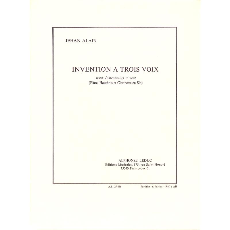 Titelbild für AL 27486 - INVENTION A TROIS VOIX
