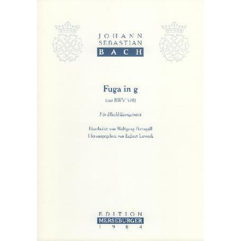 Titelbild für MERS 1984 - FUGE G-MOLL BWV 578