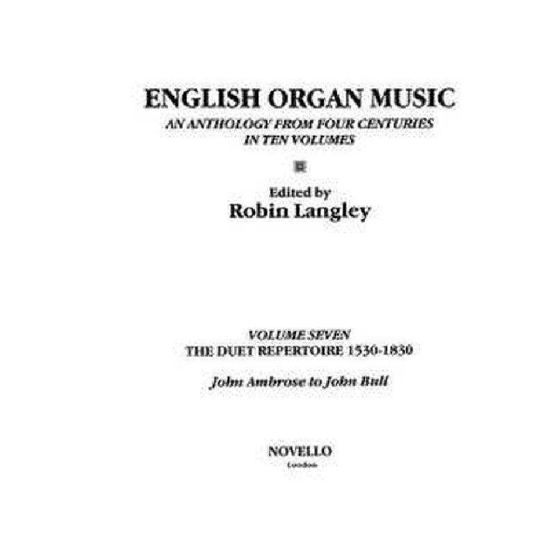 Titelbild für MSNOV 10197 - ENGLISH ORGAN MUSIC 7