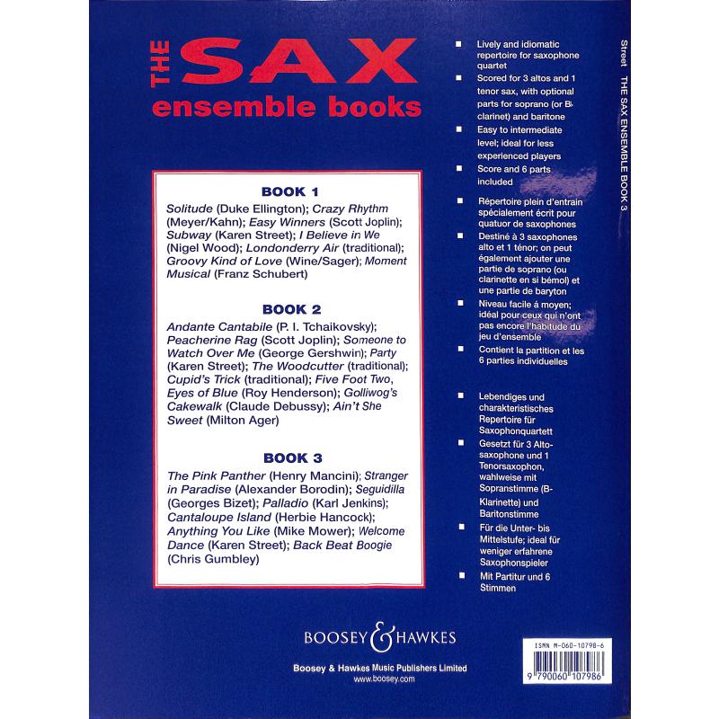 Notenbild für BH 2400321 - THE SAX ENSEMBLE BOOK 3